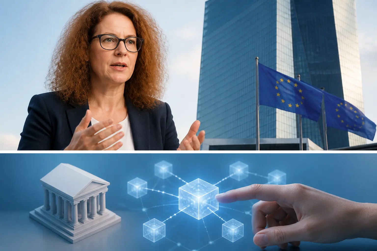 Doplnkový redakčný vizuál k článku Isabel Schnabel: Centrálne banky môžu preniesť peniaze na blockchain