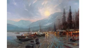 Thomas Kinkade: Obľúbený aj zatracovaný “Painter of Light” 3 Kinkade sa zameriaval na idealizované, nostalgické americké krajiny, než vymenil svoje drsné scenérie za jemne rozmazané pastorálne výjavy.